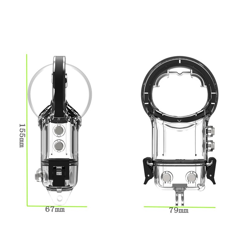 UKATOF Insta360 X3 Waterproof Case, 700% Submersible Dive Bug Protection