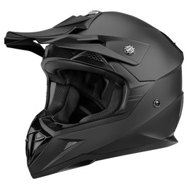 YEMA Adults Dirt Bike Helmets, Ventilated Motocross ATV Dirtbike Offroad BMX MX Helmets, DOT Approved Motorcycle Helmets for Four Wheeler UTV Unisex-Adult Men Women, YM-915, Black