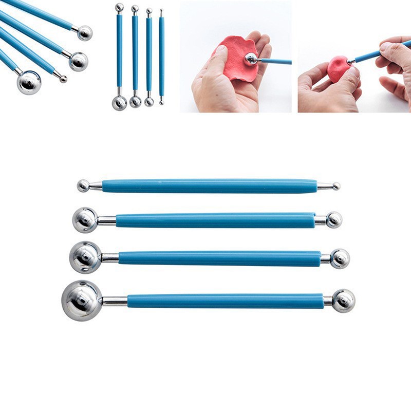 32Pcs Polymer Clay Tools Durable Wood Metal Comfortable Handle Food