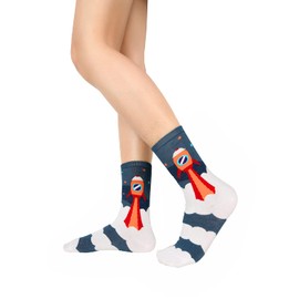 Benefeet Sox Fun Socks for Women Funny Novelty Cute Unicorn Cat Paw Animal Socks Patterned Funky Colorful Rainbow Tie Dye Crew Socks Casual Fancy Cotton Dress Socks 3 Packs（Unicorn Ocean Space）