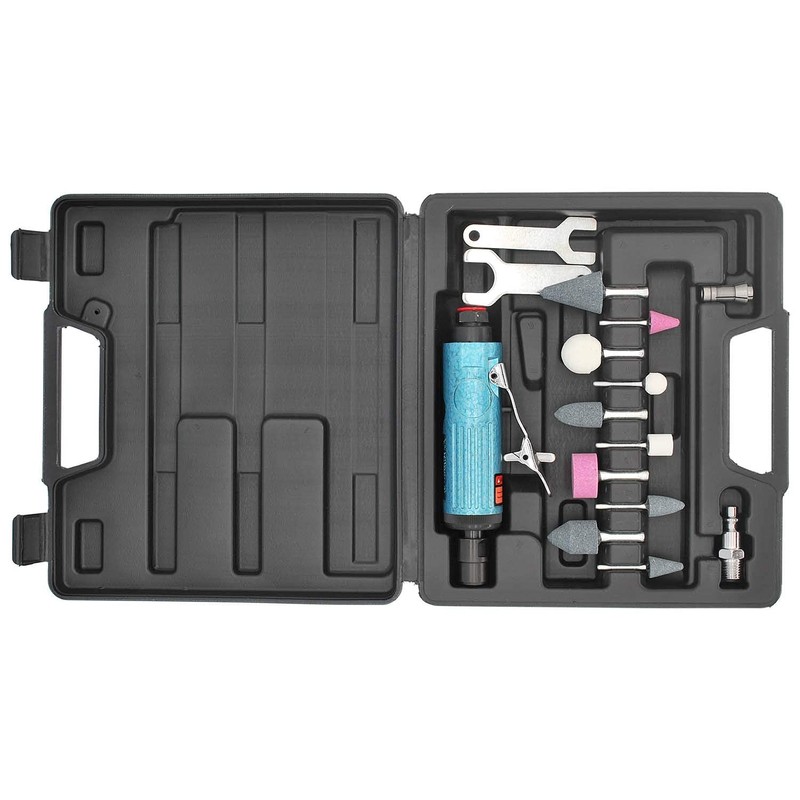 Air Die Grinder Kit With 1/4 and 1/8 inch Collets,