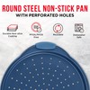 Bakken Pizza Baking Pan - Round Perforated Carbon Steel Pan