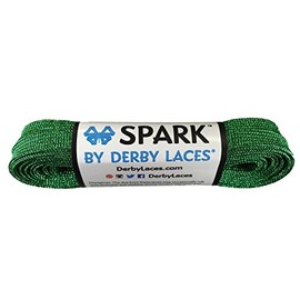 Green SPARK Shoelace - for Shoes, Skates, Boots, Roller Derby, Hockey and Ice Skates