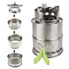 Outdoor Camping Equipment Windproof Wood Stove Cooking Stainless Steel Movable
