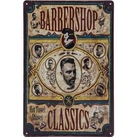 30 x 20 cm Tin Sign - Barber Shop - Hairdresser Decorative Sign