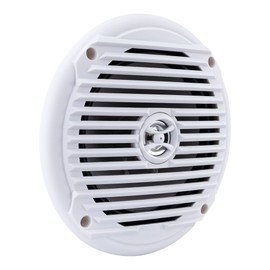 Tough Grade 7.1" Coaxial Marine Speakers Pair | 60W Max Power | 4 Ohm | Built-in Crossover | Waterproof UV & Corrosion Resistant | White or Black (White)