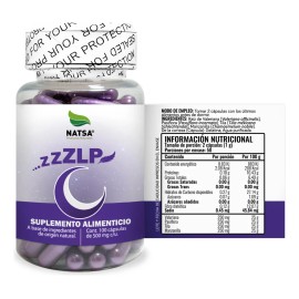 Zlp 100 cápsulas duerme y descansa mejor ayuda al insomnio relaja tu cuerpo ingredientes 100% naturales calidad premium