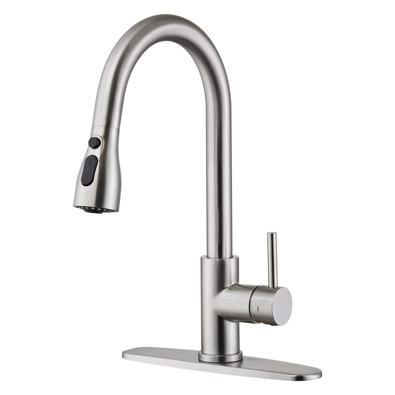 CREA Kitchen Sink Faucet,Pull Down Kitchen Faucets with Sprayer 3