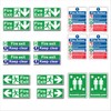 Ultra Durable 16 Pack Fire Safety Signs || 4 x Fire Exit Down, Fire Exit Keep Clear & Fire Action Signs || 2 x Fire Exit Left, Fire Exit Down & Assembly Point Signs
