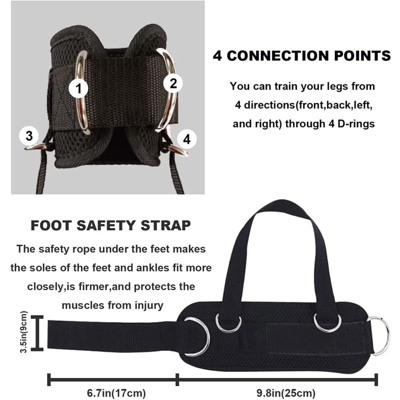 Lyaciomn Ankle Strap for Cable Machine, Men & Women Thigh