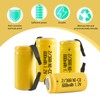 JINTION Rechargeable 2/3 AA Ni-Cd 1.2V 2/3AA 600mAh Battery Button