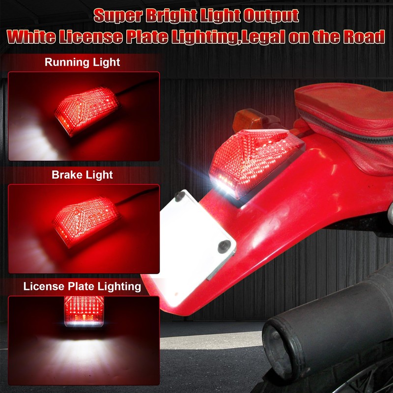 MOVOTOR LED Tail Light 500% Bright Rear Brake Light with