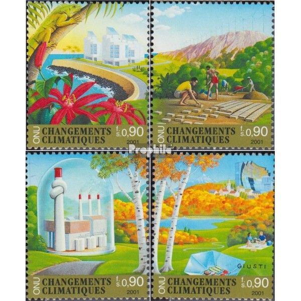 Prophila Collection UNO - Genf 428-431 (kompl.Ausg.) gestempelt 2001 Klimaänderung