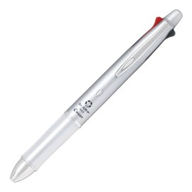 Pilot Dr. Grip 4+1, 4 Color 0.7 mm Ballpoint Multi Pen & 0.5 mm Mechanical Pencil - Silver Body (BKHDF1SFN-S)