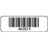 1000 Numbered Labels, Pre Printed Serial Barcodes 1-1/2" x 1/2"