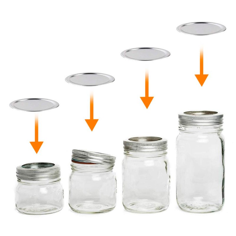 Stainless Steel SplitType Mini Glass Jar Lids Container Sealing Cover