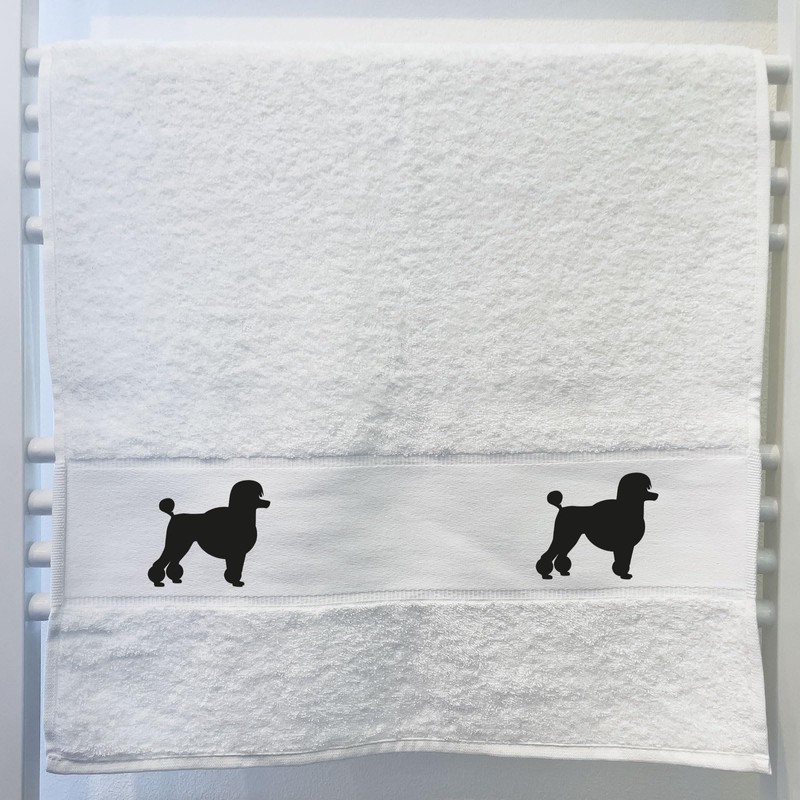 Huuraa Guest Towel Poodle Silhouette Gift 50 x 100 cm