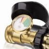 POL to QCC Thread Gas Tank Refill Adapter with Gauge
