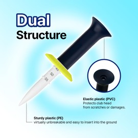 Pioneer Design Height Adjustable Golf Tees, Made of PE and PVC materials | 40, 45, 50, 55mm Height Available - 3pcs (PID-GT-02BP)