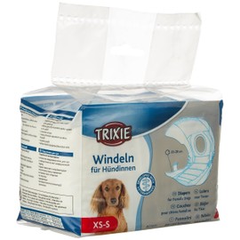 Trixie 23632 Nappies for Female Dogs, S - M: 28 - 40 cm, pack of 12, xs-s