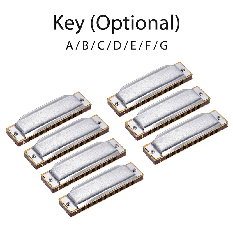 Suzuki 1072-B Folkmaster Standard 10-Hole Diatonic Harmonica Key of B