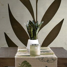 Portofino Italian Wallpapers Wallpaper roll Taupe Gold Metallic Brown Flocked Textured Flocking Velvet Leaves