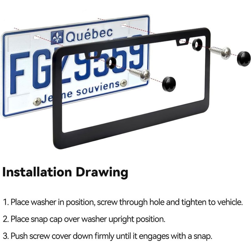 2 Pcs License Plate Frame for U.S. Air Force Veteran