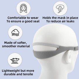 2 Pack Headgear Replacement Compatible with Airfit N30i/P30i, Adjustable CPAP Mask Strap for N30i and P30i CPAP Nasal Mask Replace Part, CPAP Accessories Supplies
