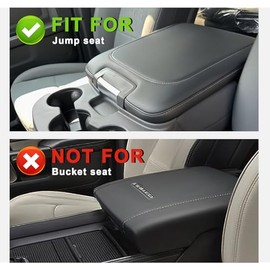 Muslogy Funda para Apoyabrazos de Consola Central Compatible con Dodge Ram 1500 2013-2018 y 2013-2025 Ram 2500/3500 Cojín de Apoyo de Brazo Acolchado de Confort Funda Protectora de Cuero Vegano