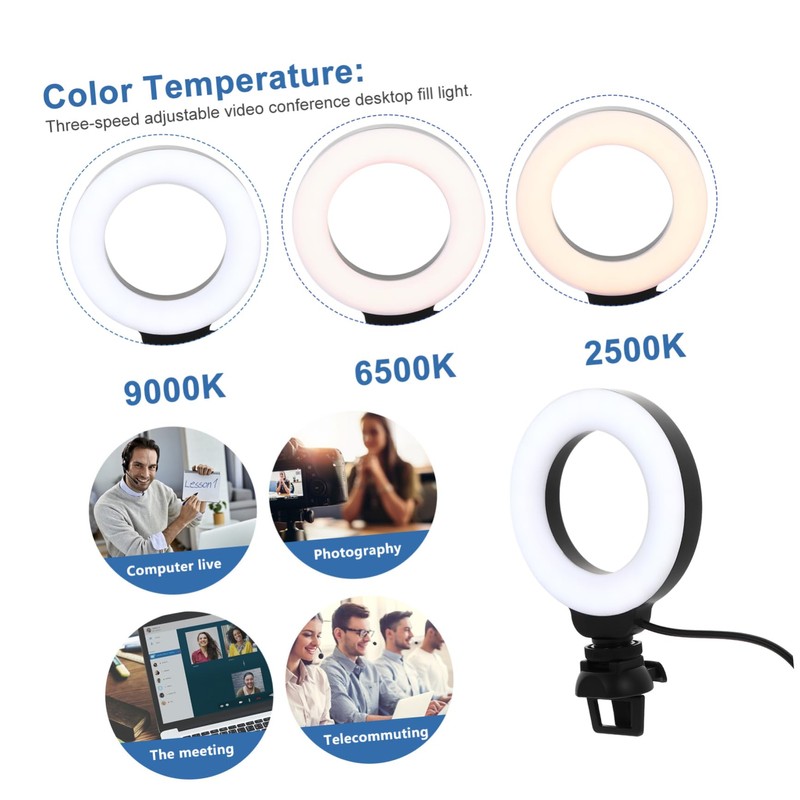 jojofuny Led Light Brightness for Video Conferencing Live Streaming and