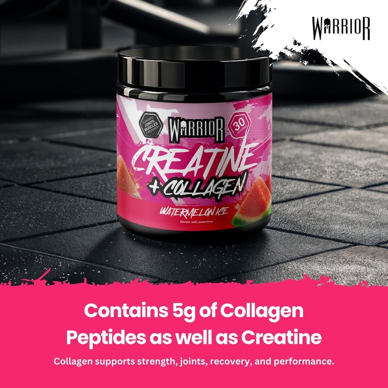Warrior Creatine Monohydrate Powder + Hydrolysed Collagen Peptides 270g (30