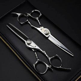 Hair Cutting Scissors, 6 Inch Professional 9cr Steel Upscale Hair Cutting Scissors Haircut Thinning Barber Tools Shears Hairdresser Scissors Set