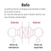 Hermex BAL-NE-BPB Cerradura esfera, cil baño negro
