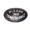 Silver Please No Smoking Wall Plaque Sign Keep Unwanted Smokers