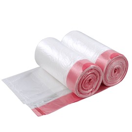 Jekiyo 8 Gallon Medium Trash Bags, Drawstring Clear Garbage Bags, 120 Counts, R