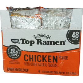 Top Ramen Chicken Flavor Ramen Noodle Soup - 3 Oz (Pack of 48)