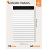 Notepad Small A7 Pack of 8 Notepad A7 Lined Mini
