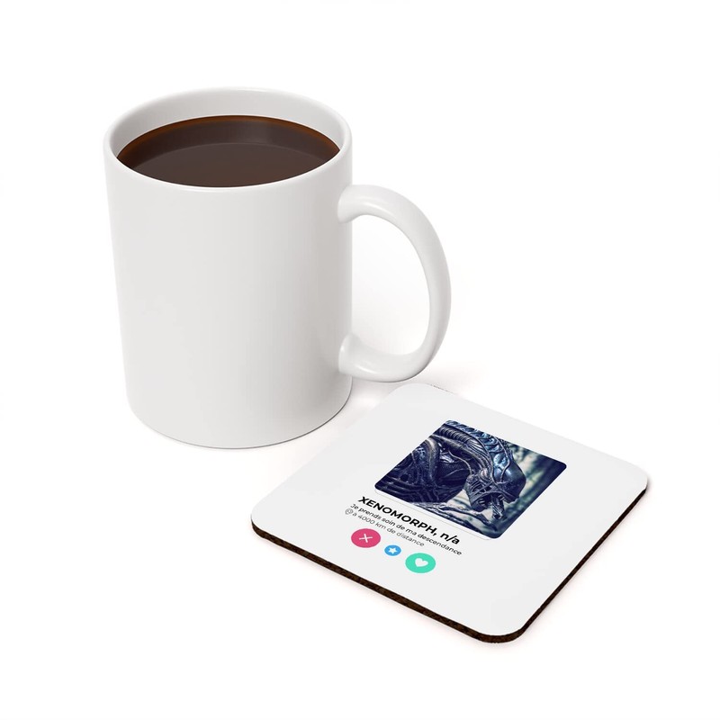 Cork Coaster - Xenomorph Network Alien ExtraterRest Social Meet Love