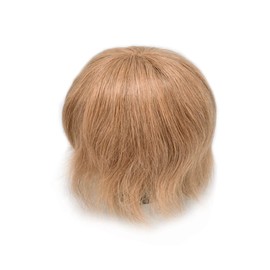 Hair Wonders Toupee for Men Real Human Hair Piece Full Poly Thin Skin Men Hair Replacement System Mens Toupee Invisible Poly Coating Man Hairpieces6X9-120% Density30R# Copper Blonde