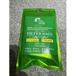 Syed Haider Limited Rosin Filter Bags, Premium Nylon Food Grade 15 Bags, 120 Micron 2.5 x 4.5 inch Mesh Bags for Flowers, Leafs, Plants & Tea Bags Filters.