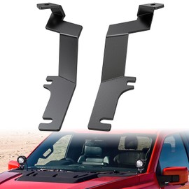 Nilight Ditch Light Brackets Hood Hinges Mount Bracket Kit for Auxiliary Offroad LED Pods Work Lighting Compatible with Ford F-150 Raptor 2015 2016 2017 2018