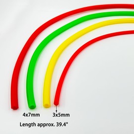 Gracilaria 1PC RC Boat Water Cooling Tube Silicone Water Cooling Tube Pipe for RC Ship DIY Model Boat Connect Parts (4x7mm Yellow)