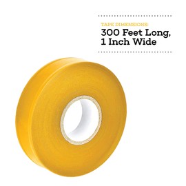 AdirPro 12 Pack Fluorescent Flagging Tape - Multipurpose Neon Marking Tape - Great Visual Labeling & Tagging for Home & Workplace Use (Fluorescent Yellow, 300 feet)