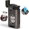 CUBARO Cigar Lighter with Guillotine Cutter – Triple Jet Torch