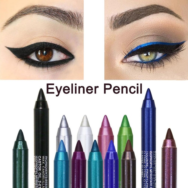 15 Colors Eyeliner Pen Set Colorful Eyeliner Pencil Pearl Eyeliner