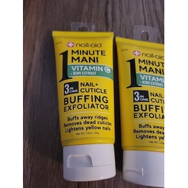 Nail Aid X2 Nail-Aid 1 Minute Mani Vitamin C + 3-in 1 Nail Cuticle Buffing Exfoliator