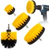 Birshe Brush Attachment Drill Set, 4 Pieces, Hard Brushes, Scrubber