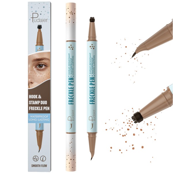 2-in-1 Dual Ended Microblading Freckle Pen & Freckle Stamp,Waterproof Freckle
