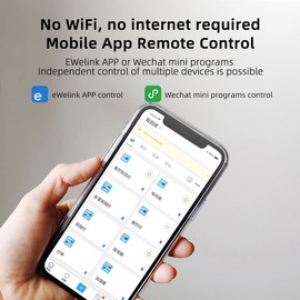 QIACHIP Ewelink 2.4G Wireless Remote Control Light Socket E26 E27 Bulb Socket Adapter, Bluetooth Smart Lamp Holder,Support APP Timing Delay (2 Socket + 1 Switch)