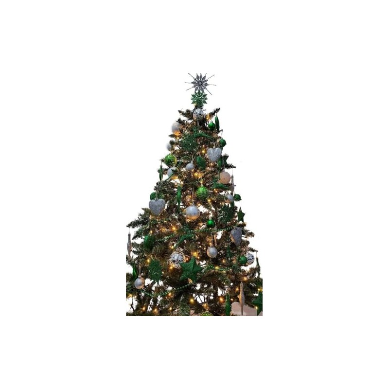 UKDD® Set of 9 Premium Baubles Luxury Christmas Tree Bauble